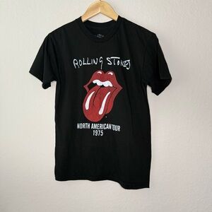 The Rolling Stones North American Tour 1975 Black Tee